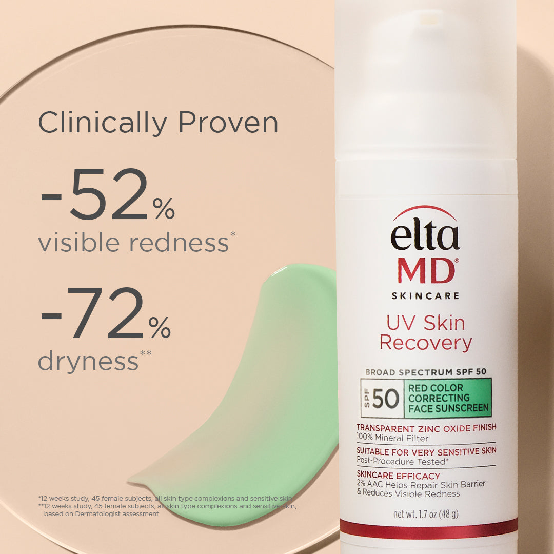 EltaMD UV Skin Recovery Red Color Correcting Green Tint Broad Spectrum SPF 50