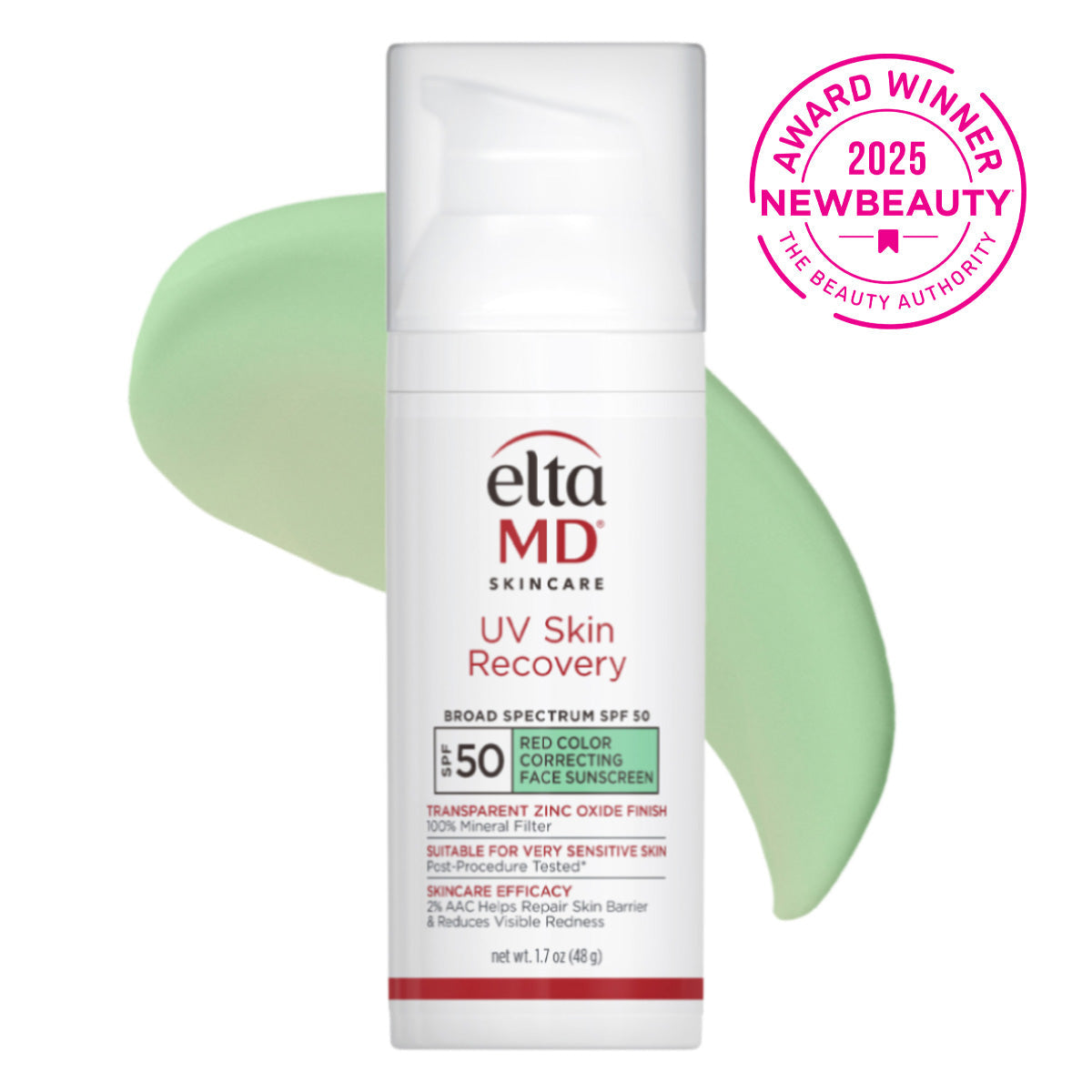 EltaMD UV Skin Recovery Broad Spectrum SPF 50 Red Color Correcting Face Sunscreen
